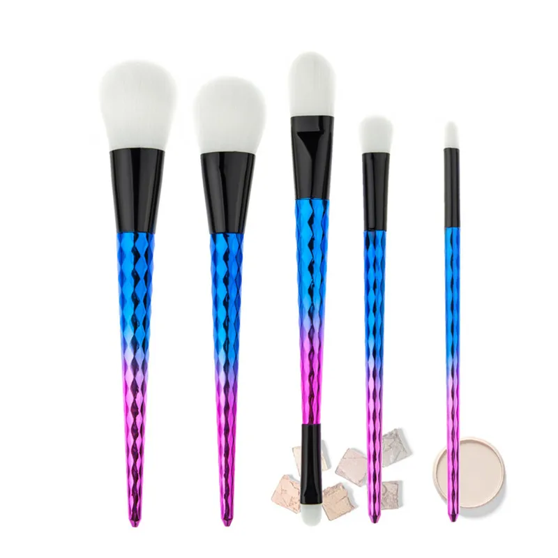 

5PCS Lovely Colorful Makeup Brushes Set Pro Foundation Powder Contour Eyeshadow Blush Lips Brushing Brush Kits Makeup Tools