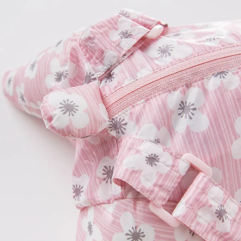 DB4669-N dave bella/зимнее пальто для младенцев Пальто с сумкой для маленьких девочек, 4 цвета белое пуховое Стеганое пальто Верхняя одежда с капюшоном и принтом