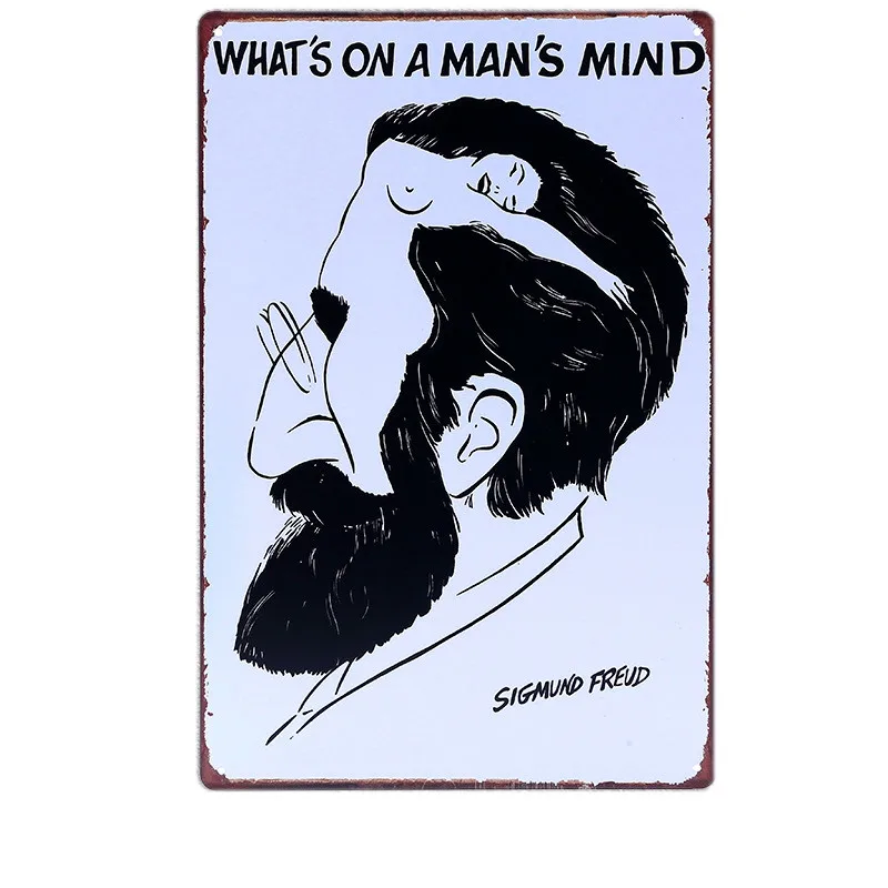 

What's On A Man's Mind Vintage Home Decor Tin Signs Bar Home Wall Metal Decorative Metal Plaques Creative Gift 20x30cm Ajax N002