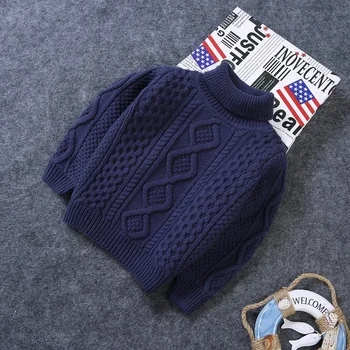 

High collar plus velvet thick men and women children's sweater