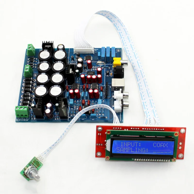 

PCM1794+AK4118 DAC Decoding Board Support Fiber Coaxial USB Input (without USB daughter card) DAC Aluminum Box Free Shipping