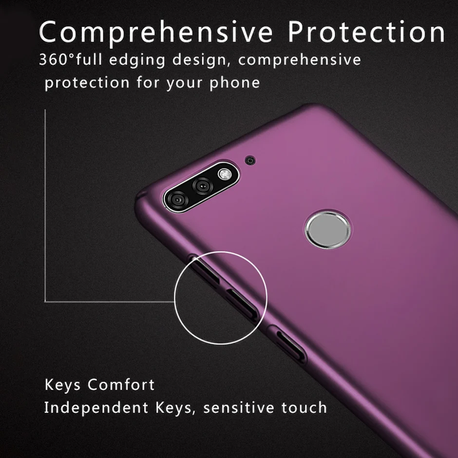Роскошный Жесткий пластиковый Чехол для Huawei Honor 7C 7 C Pro чехлы чехол телефона