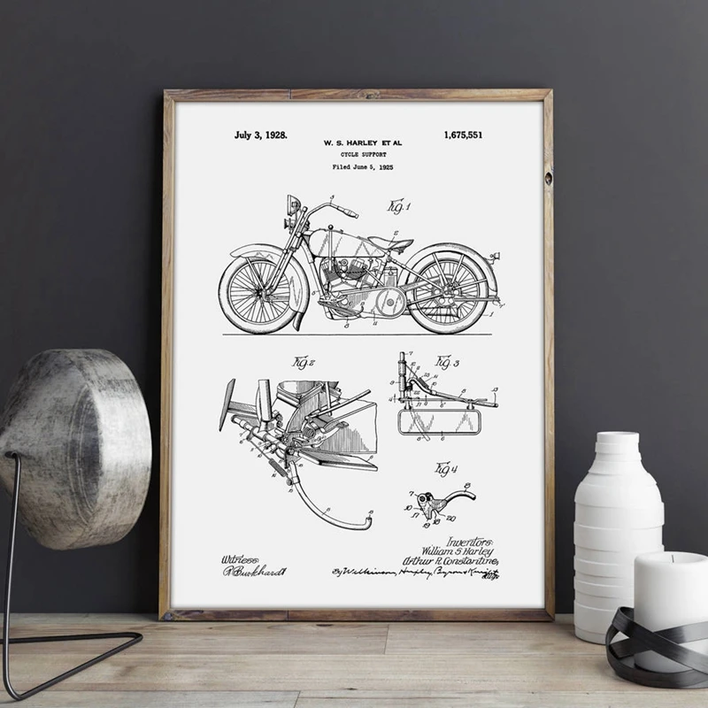 Motorcycle patent print