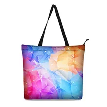 Холщовые геометрические узоры сумки на плечо Экологичная сумка для покупок посылка te сумки через плечо кошельки Повседневная сумка для женщин