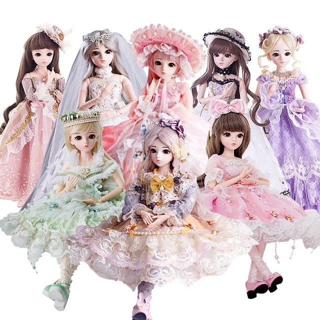 1/3 Кукольное свадебное платье для BJD 60 см куклы игрушки высшего качества китайская Кукла 18 шарниров BJD шарнир Кукла Мода девушка подарок