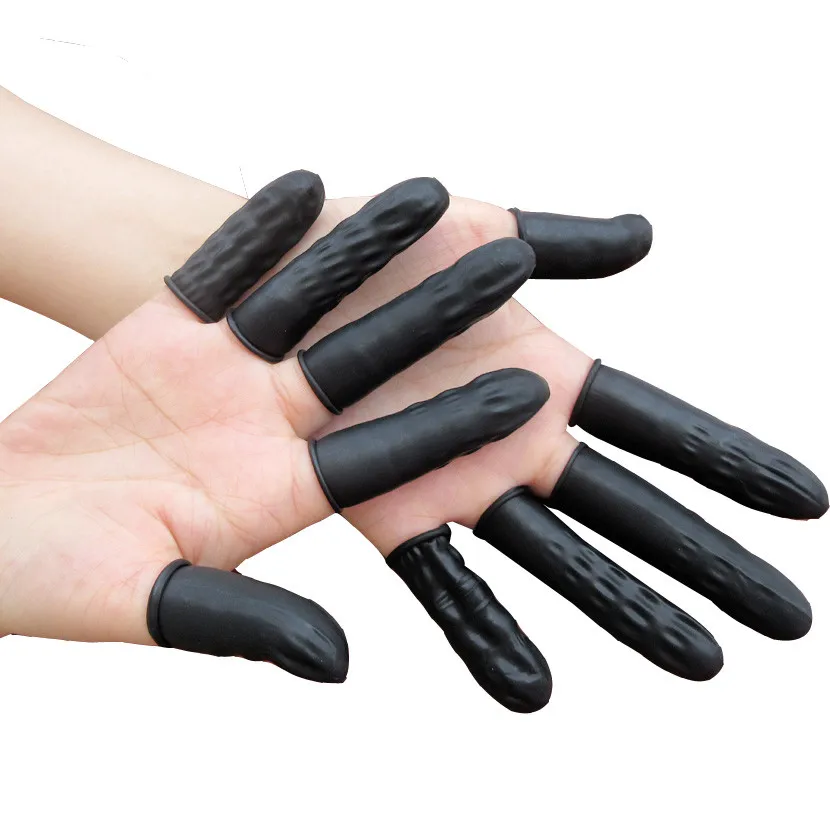 100pcs Latex Finger Cots Manicure Work Gloves Anti-slip Antistatic Latex Fingertip Fingers Protection Disposable Rubber Covers 100pcs Latex Finger Cots Manicure Work Gloves Anti-slip Antistatic Latex Fingertip Fingers Protection Disposable Rubber Covers