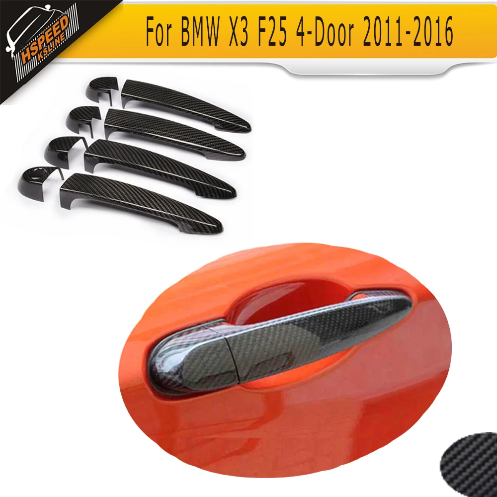 4 Door carbon fiber car door handle trim covers for BMW X3 F25 4 Door