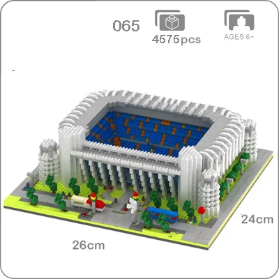 BS футбол старый Траффорд лагерь ноу Бернабеу Сан Сир стадион Реал Мадрид Барселона клуб Алмаз строительные блоки игрушка без коробки - Цвет: 065
