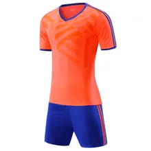 Men soccer sets survetement football 2017 kit sports Kids soccer jerseys uniforms shirts shorts maillot de foot jersey Printing