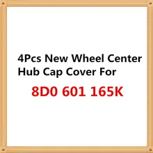 4pcs High Quality Brand New Car Gray Wheel Center Hub Rim Caps Cover Cap 8D0601165K