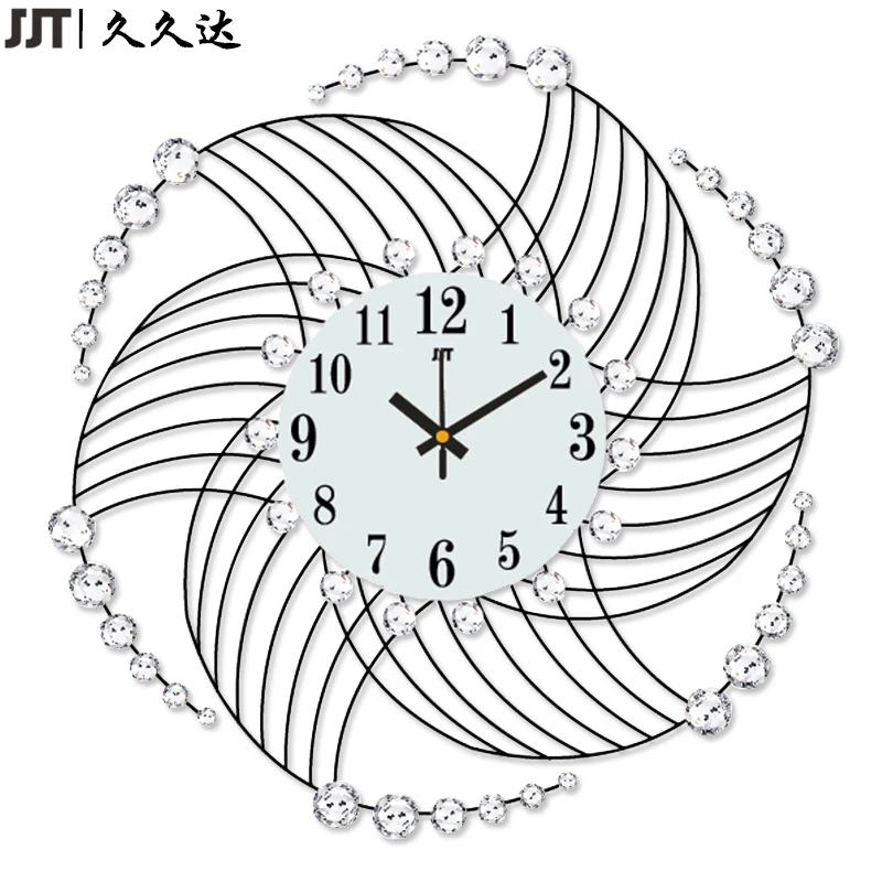 

JJT Crystal Wall Clock reloj relogio de parede saat 3D Wall Clock Diamonds Silent Dazzling Clock For Home Decoration