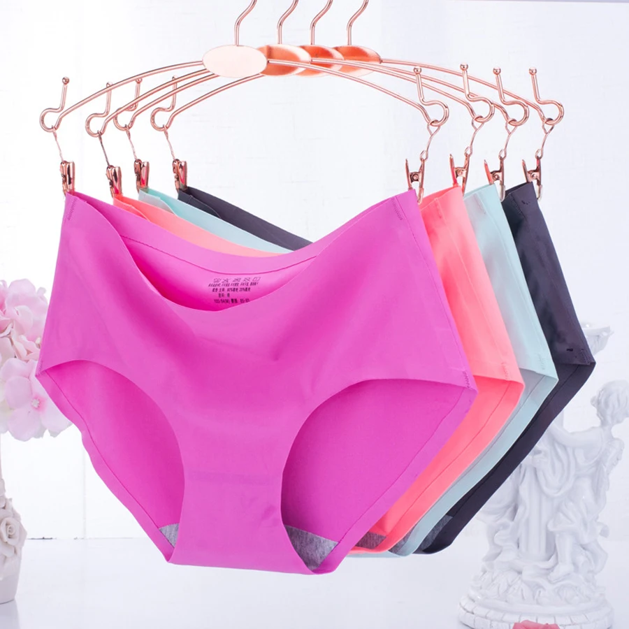 

DeRuiLaDy Women Brand Briefs Ultra-thin Comfort Underwear Seamless Panties for Women Size M L UnderPant 4 Color Briefs