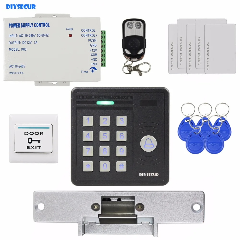 Diysecur Водонепроницаемый 125 кГц RFID Card Reader дверной звонок кнопочная клавиатура +