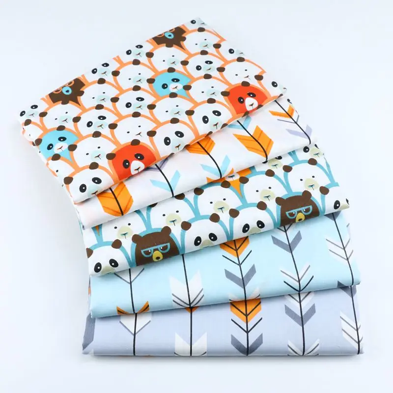 50x160 см мультфильм лиса стрела саржа хлопчатобумажная ткань для DIY лоскутное
