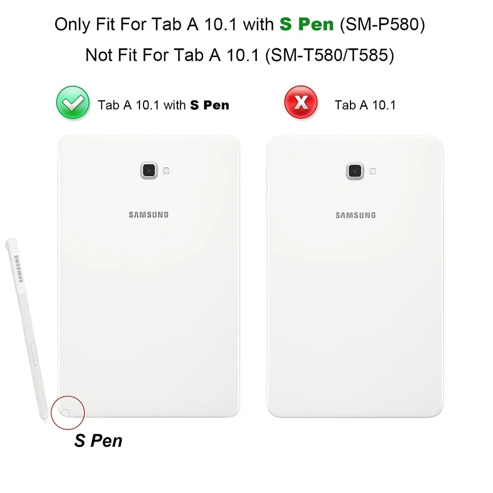 US $468.00 CucKooDo 100Pcslot 360 Degree Rotating Magnetic Smart PU Leather Protective Case For Samsung Galaxy Tab A 101 with S Pen P580