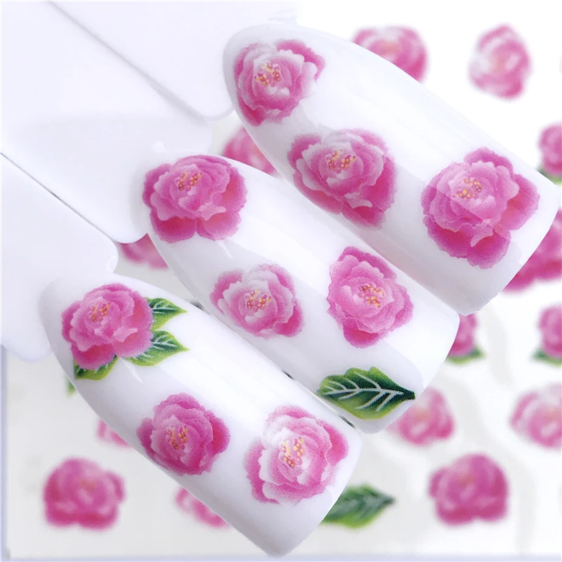 YWK 1 простыни Новый Последние Розовые розы лоза для DIY ногти пальцев ног аксессуары передачи воды стикеры дизайн ногтей наклейки