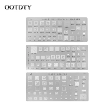 

OOTDTY 3PCS High quality universal BGA Stencils for MTK Samsung HTC Huawei Android Directly Heated BGA Reballing Stencils Kit