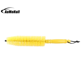 

1pcs Yellow Wheel Tire Rim Brush Wash Cleaner Tyre Brushes for Vehicle Car