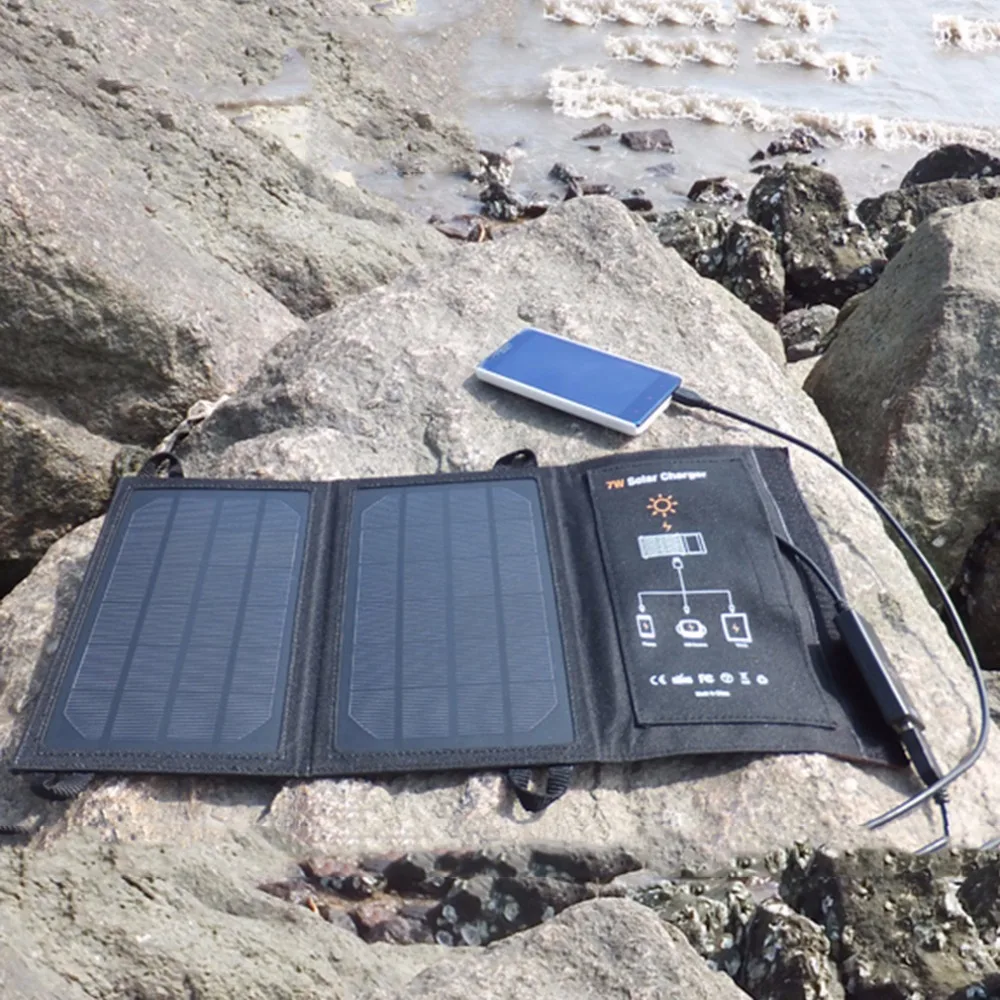 

Solar Panle USB Charging Battery Charger for Camping Travel Foldable Solar Charging Bag For Phones