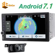 Free Backup camera+EinCar Android7.1 Octa Core Double Din 7” Car Stereo GPS Navigation Vehicle Audio AM FM Radio Bluetooth/WiFi