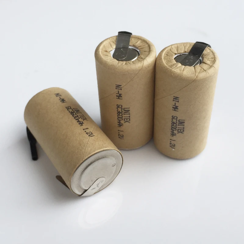 10-16 шт SC аккумуляторная батарея 1,2 V Sub C Размер 3000mah ni-mh ni mh ячейка с вкладкой для сварки штифт для электрической дрели пылесос