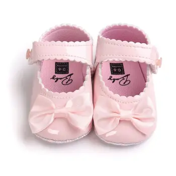 

Multicolor bowknot reflective tape to a classic princess baby shoes soft bottom anti-slip toddler shoes