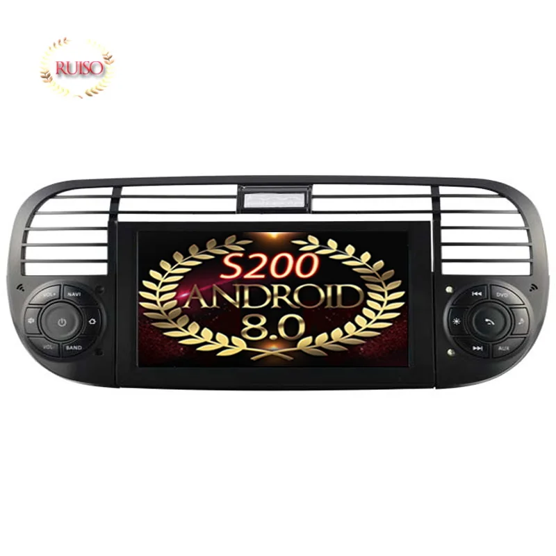 S200 Android 8 0 аудио автомобиля для FIAT 500 (Черный и белый рамки) Автомобильный dvd