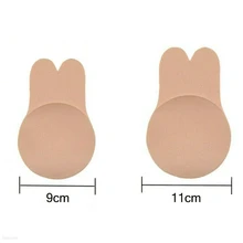 1 пара забавных женщин накладки на грудь кролик в форме уха пуш-ап лифтинг бюстгальтер-невидимка силиконовый невидимый бесшовный ниппель крышка Strapless25