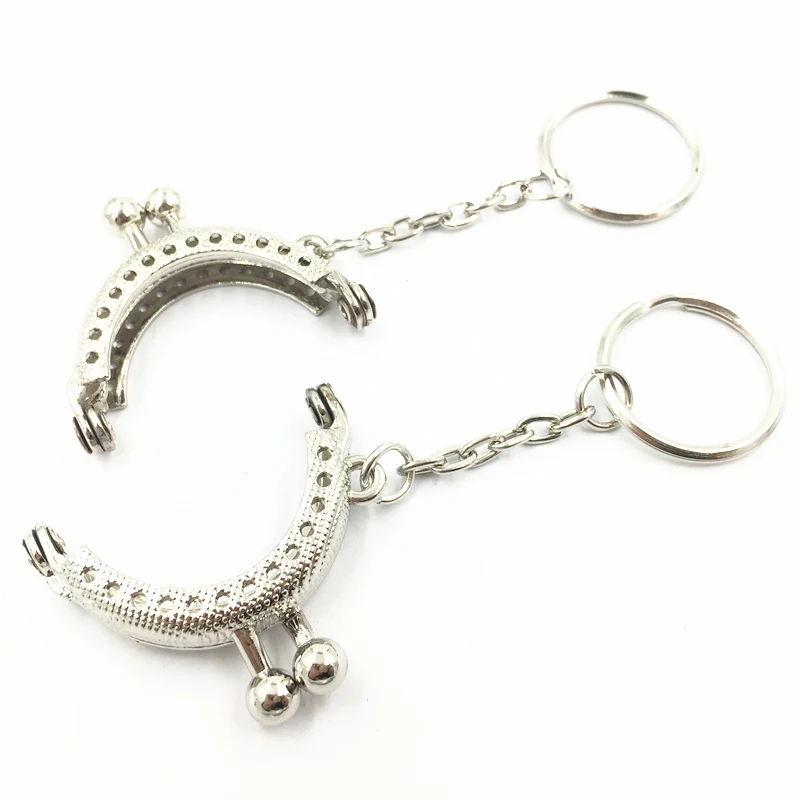 1Pc Key Ring With Kiss Clasps Fermoir Buckles Handle Bag Purse Handbags