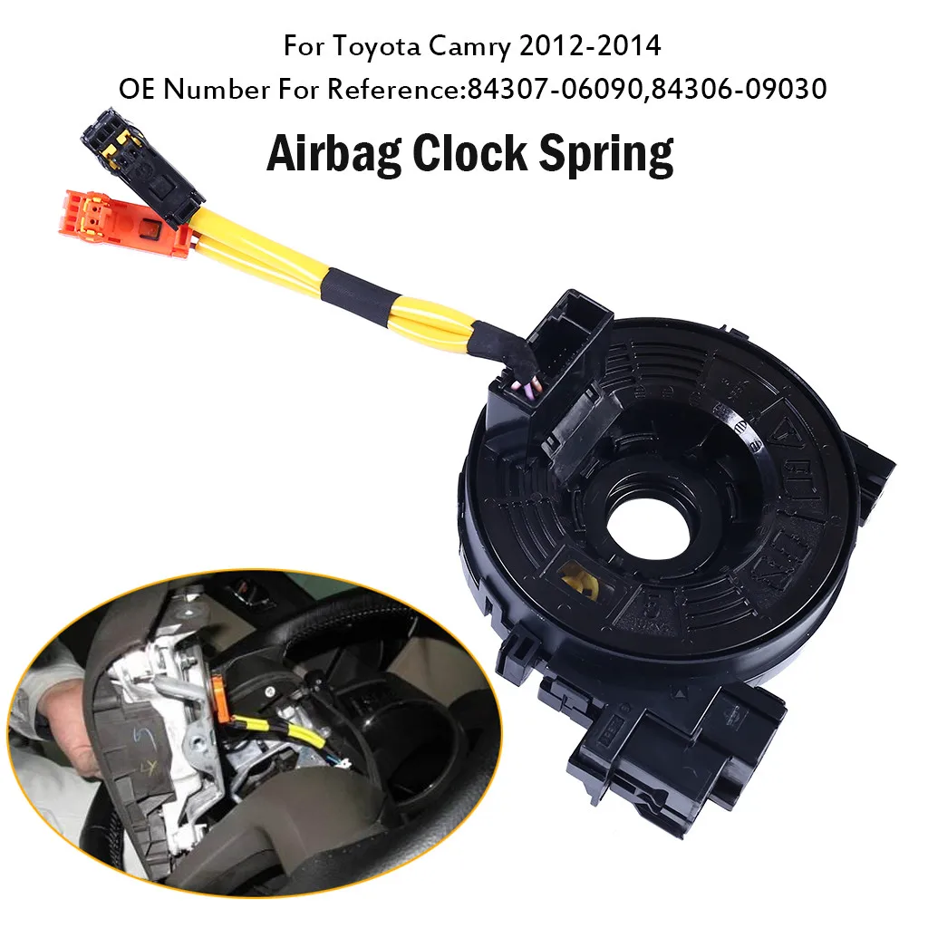 Новая спираль подушки безопасности автомобильные фитинги Обмен номер детали: 84307-06090,84306-09030 для Toyota Camry подушка безопасности hairbag# Y1