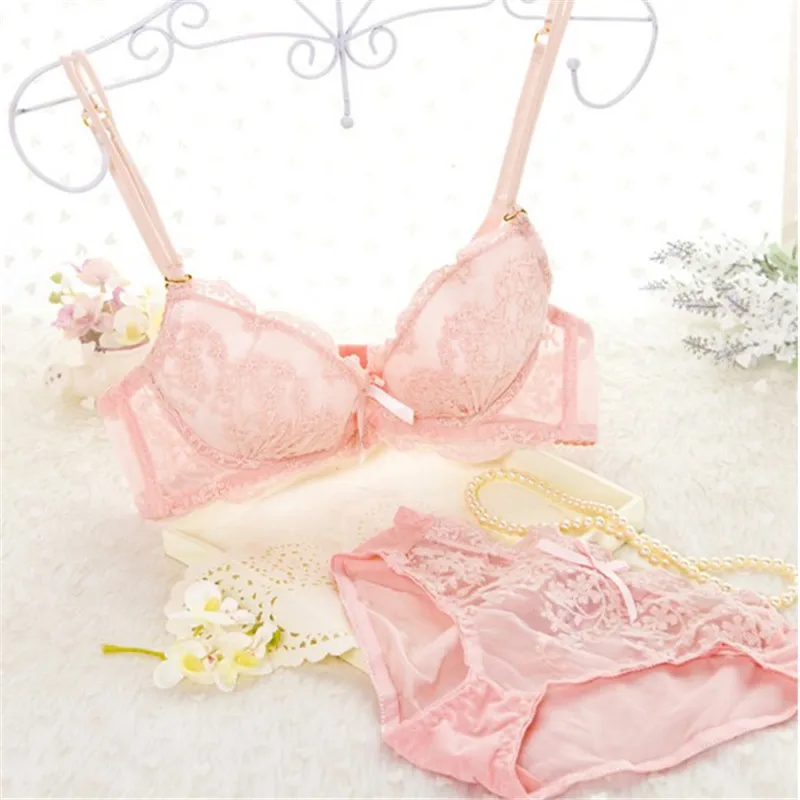 

1 Set Sexy Women Lady Lace Floral Satin Bra Underwear Push Up Bra Set