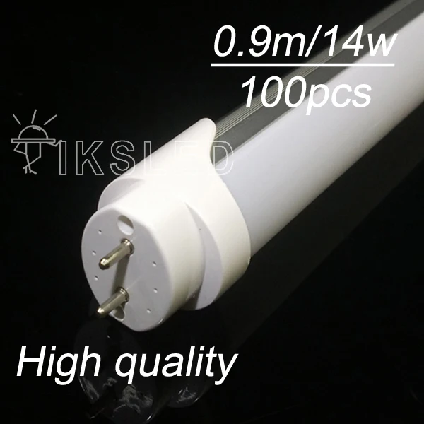 100pcs/lot T8 900mm led tube Best Price 0.9M 14W 1250LM T8 TUBE 900MM