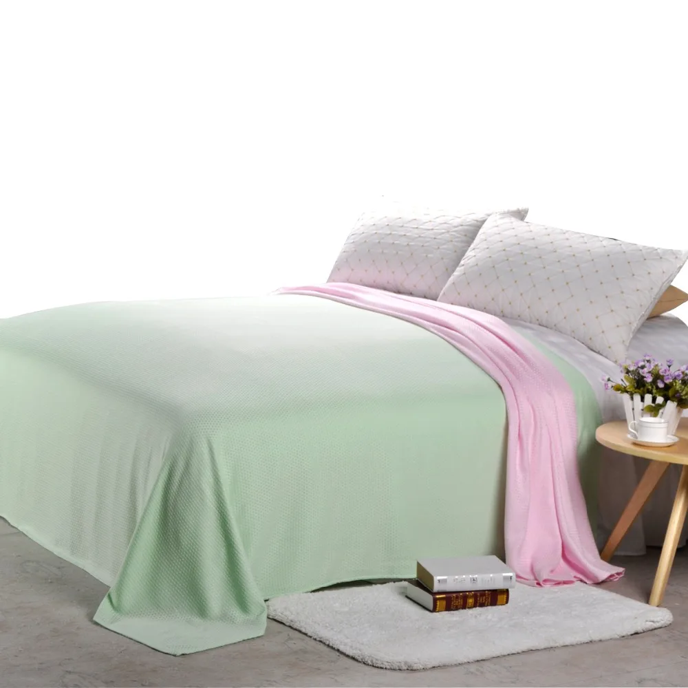 Бамбук одеяло- 1PC 200*230 см Пледами Super Soft Клетчатую одеяло на кровати кровати для взрослых, Beroyal одеяла торговой марки