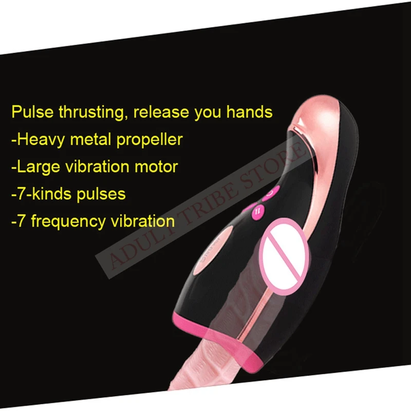 New Pulse Silicone Oral Male Masturbator Smart Heating Sex Machine 7 Powerful Vibration 7 Pulse Thrusting Adult Sex Toys for Men