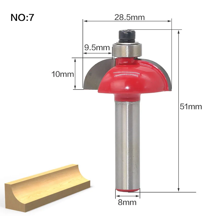 1 шт. 8 мм хвостовик угол округления бокс фреза для дерева прямой конец мельница вольфрамовый маршрутизатор гравировальные инструменты для работы с деревом