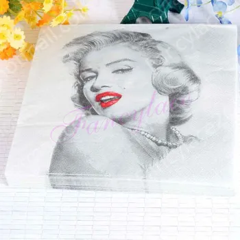 

20pcs Marilyn Monroe Paper Napkins Luncheon Beverage Classic Series Party Cocktail Home party Serviettes Decora