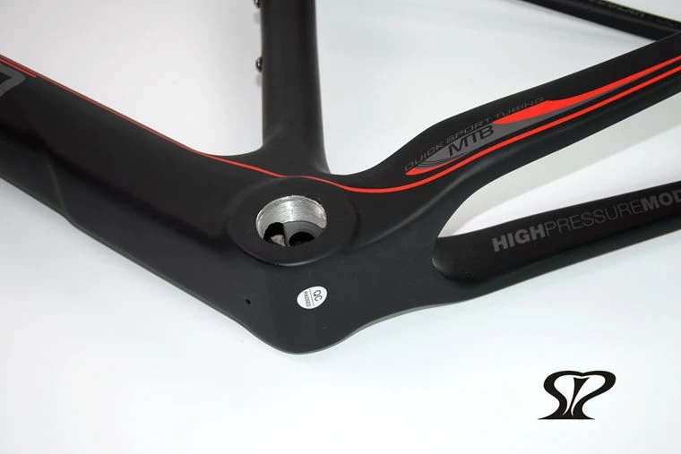 Cheap Newest SPOMANN 27.5*15.5/17.5/19.5" inch Mountain bicycle matte UD full carbon fibre bike carbon frame 27.5er MTB parts headsets 7