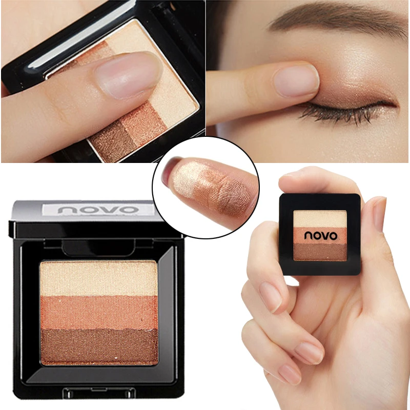 

NOVO Waterproof Pigments Gradient Color Eye Shadow Palette Nude Easy to Wear Shimmer Glitter Eyeshadow Make Up