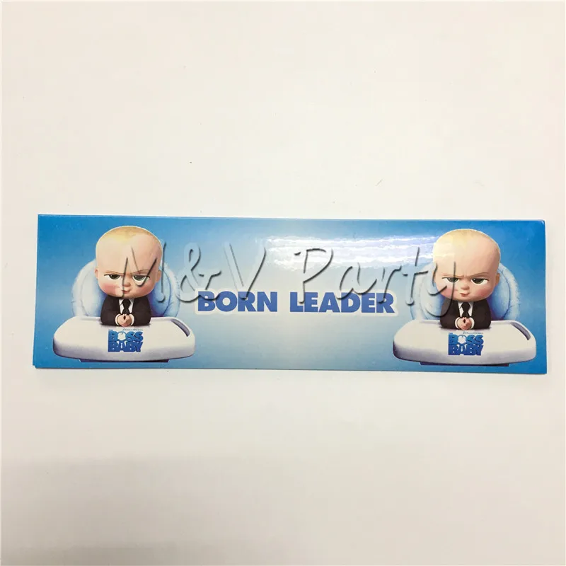 

6pcs/lot Boss baby Theme Disposable Paper Bottle Sticker Birthday Baby Shower Bottle Sticker Party Decoration Supplies