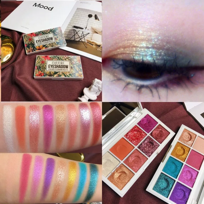 

8 Color Eye Shadow Palette Shimmer Matte Glitter Makeup Palette Smoky Nude MakeUp Eyeshadow Pallete Pigmented Palette Cosmetics