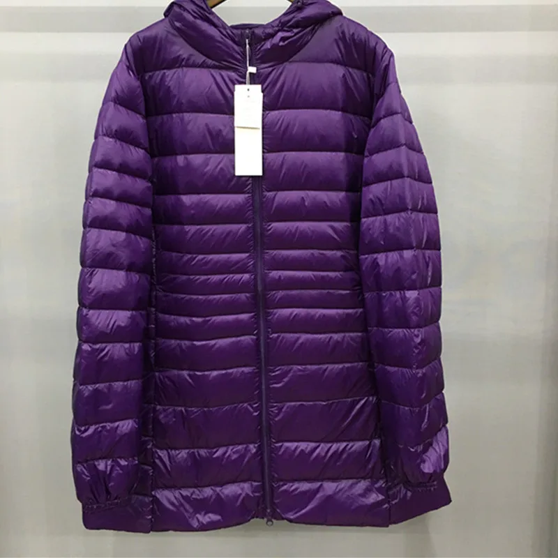 YAGENZ Oversized Thin Down Jackets Parka Winter Jacket Womens Clothes Hooded Cotton Coat 12 Colors Long Coat Plus size S-7XL 209