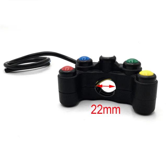 5 button Motorcycle switch/switches button 7/8 22mm handlebar /lights /on-off button waterproof