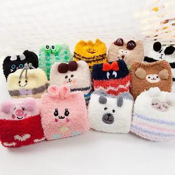 

Baby Boys Girls Socks Infant Winter Cotton Cartoon Thicken Socks Warm Anti Slip Floor Sock Leg Warmer