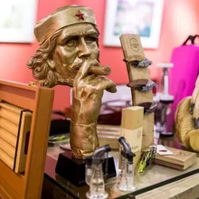 Витрина для сигар бронзы смола и медное покрытие ручная сигара человек бюст скульптура Бытовая мраморная основа скульптура s статуя