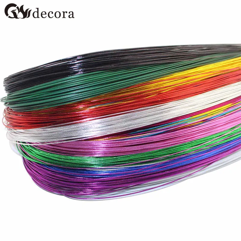 

24# green color pvc coated iron wire nylon stocking flower accessory(50pcs/lot)