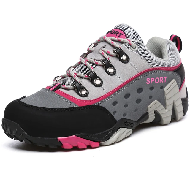 High Quality Outdoor Sneakers Women Hiking Shoes Rubber Leather Female Sports Walking Shoes Women Mountain Trekking Shoes Travel