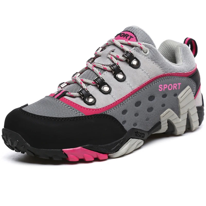 

Women Hiking Shoes Rubber High Quality Outdoor Sneakers Leather Female Sports Walking Shoes Women Mountain Trekking Shoes Travel