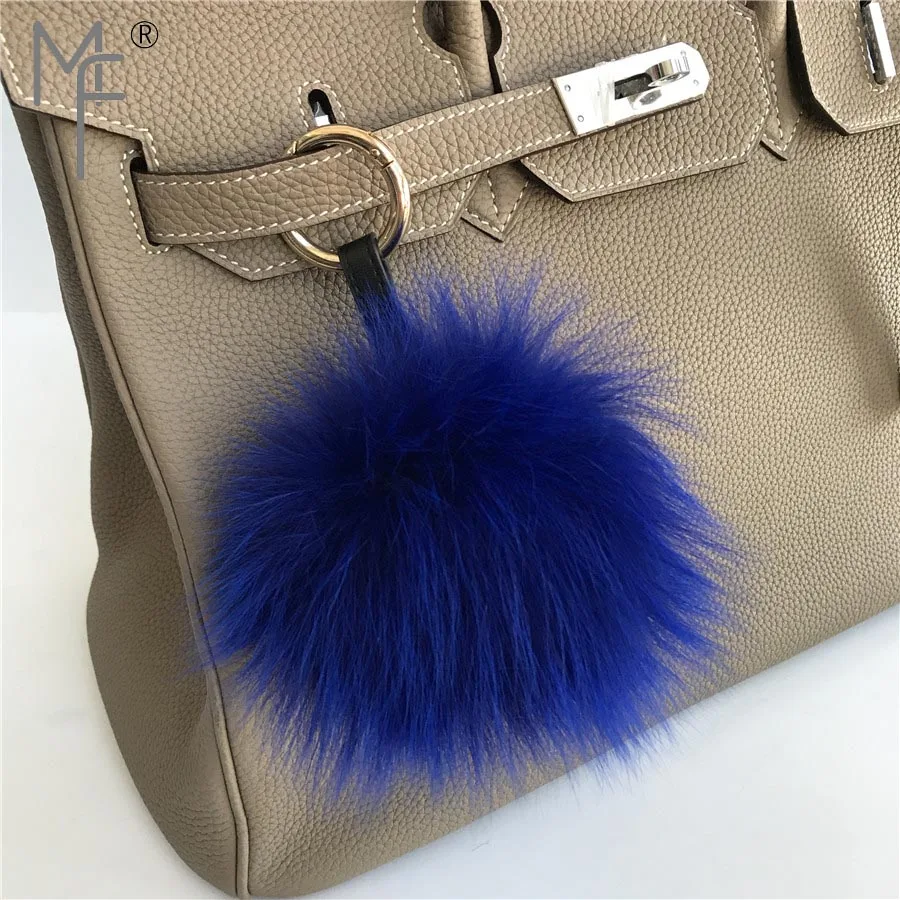 Magicfur синий натуральным лисьим мехом норки Pom мяч Сова кукла Мода Брелок Сумочка