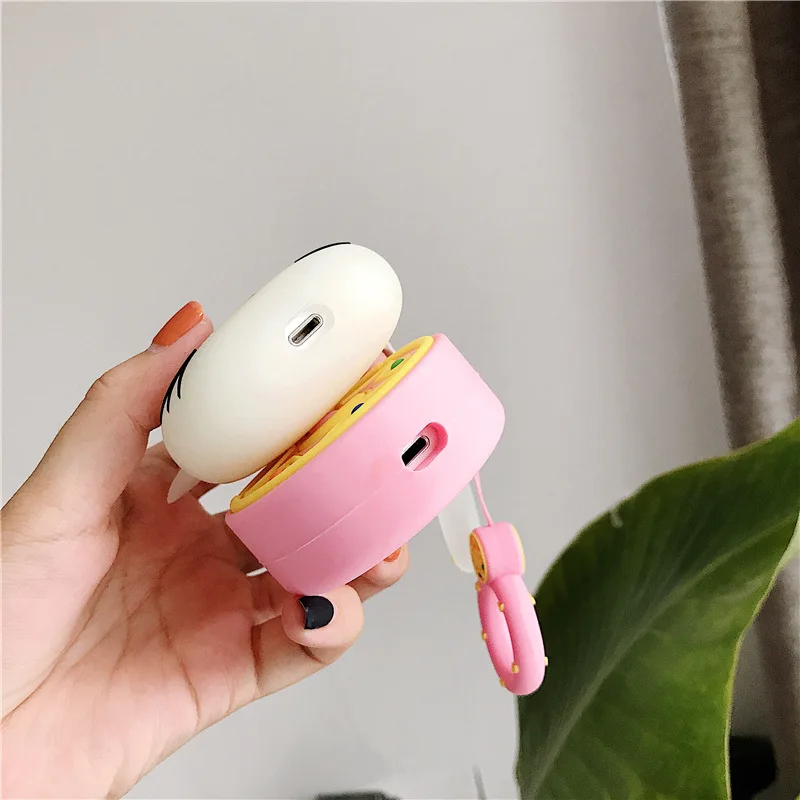 Чехол для AirPods, милый мультяшный чехол для наушников s для Apple Airpods2, аксессуары, Защитная крышка с кольцом на палец, уникальный Luna Cat