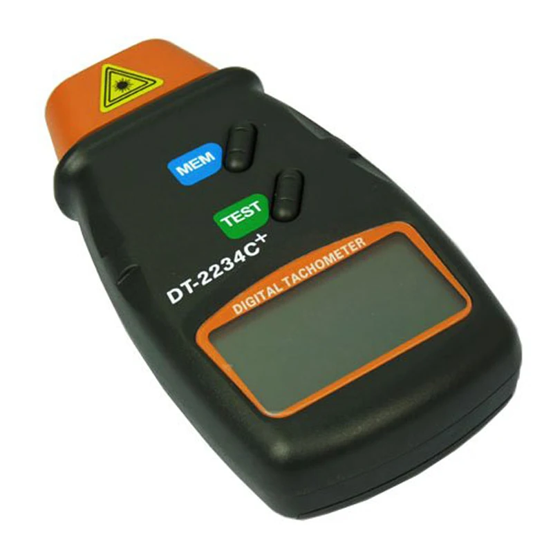 Профессиональный цифровой лазерный Фото Тахометр бесконтактный RPM Tach оранжевый+ черный